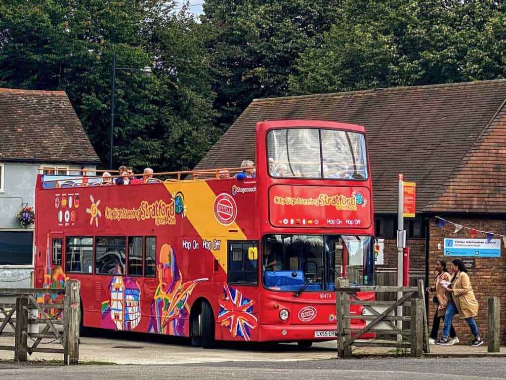 Red City Sightseeing Bus in Stratford Upon Avon